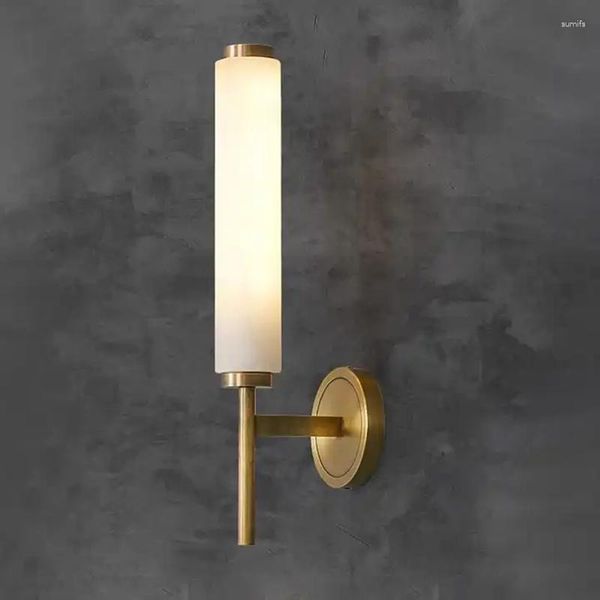 Lampada da parete moderna in rame per camera da letto/soggiorno Decorazioni per la casa Sconce per interni Lampade a LED El