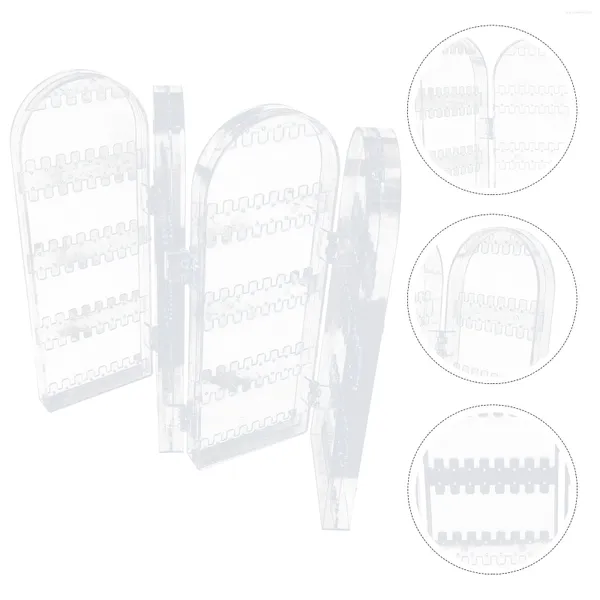 Schmuckbeutel, Stecktafel, Präsentationsständer, Halsketten-Rack-Halter, faltbare Kunststoff-Ständer, hängender Organizer