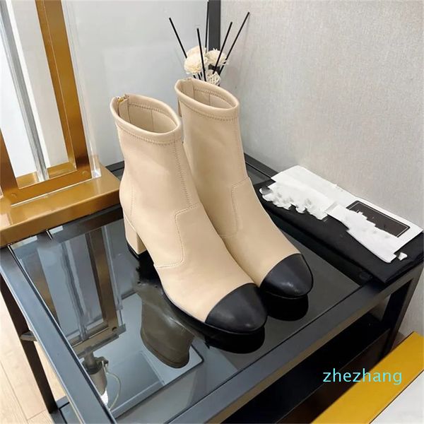 2023-Mode Damen Stiefel Luxus Design Vintage Dekorative Brief Herbst und Winter Casual Martin Stiefel Snowy Anti Slip Short
