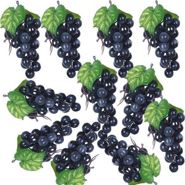 Другие товары для вечеринок 10 гроздей искусственного черного винограда Поддельные фрукты Домашний дом Кухня Свадебные украшения Pography 230919