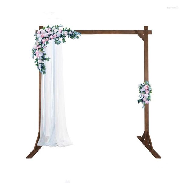 Party-Dekoration, 220 x 215 cm, Holz, Hochzeit, Waldbogen, Hintergrund, Garten, Urlaub, Ballon, Blumenrahmen, Outdoor, Rasen, Hintergrund, Requisiten