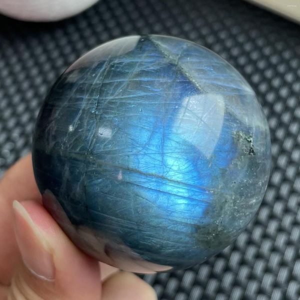 Estatuetas decorativas 197g pedra natural esfera labradorite polido moonstone bola de cristal reiki cura presente decoração do quarto y17