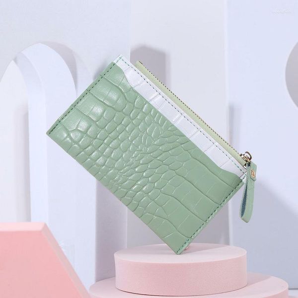 Brieftaschen Frauen Alligator Muster Kurze Brieftasche Vintage Münze Karte Organizer Casual Damen Multi Schichten Kupplung Telefon Dollar Preis Geldbörsen