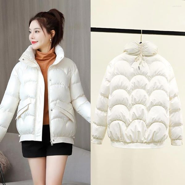 Mulheres para baixo das mulheres jaquetas de inverno outerwear plus size engrossar gola quente curto parkas puffer casacos algodão acolchoado feminino