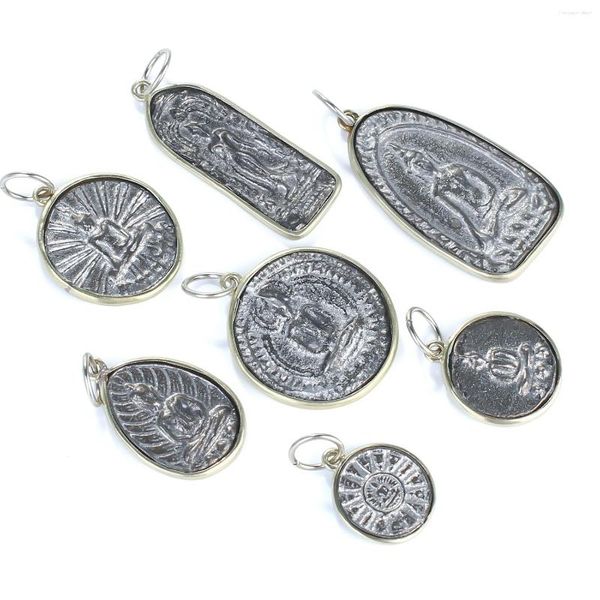 Collane con ciondolo C.QUAN CHI Gioielli Buddha della Boemia Intaglio fatto a mano Pietra Boho Collana fai da te Accessorio