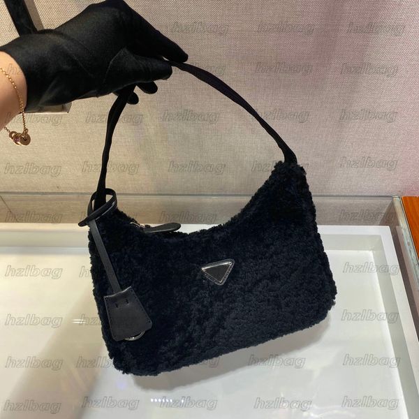 Designer SHEARLING HOBO BAG NE515 mini borsa Borsa hobo in lana triangolo Borsa a tracolla Borsa da donna in pelliccia di peluche di lusso Borsa a tracolla