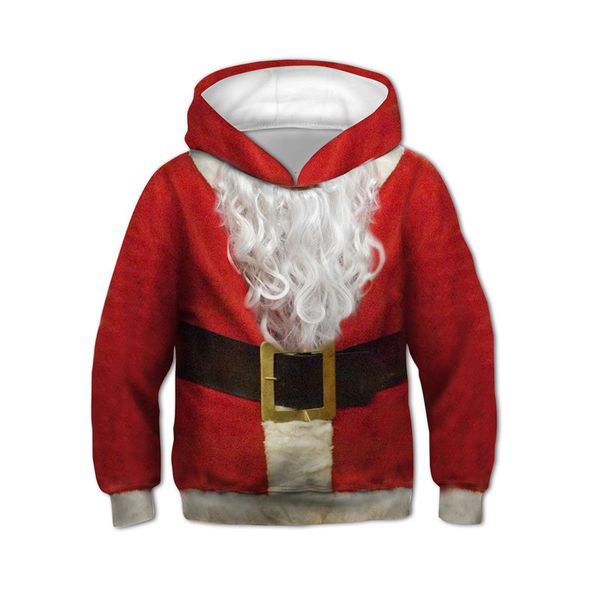 Damen Hoodies Sweatshirts Weihnachtskapuzenpullover Grünes Fell Monster Weihnachtsmann Digitaldruck Cosplay Hoodies Kinderbekleidung Pullover Pullover für Kinder 230920