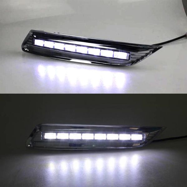 2 pçs drl para honda crosstour 2011 2012 2013 luzes diurnas nevoeiro capa da lâmpada farol 12v luz do dia car-styling218u