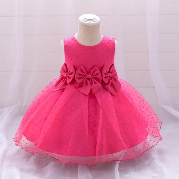 Mädchen Kleider Baby Mädchen Geburtstag Prinzessin Kleid Bogen Kleinkind Sommer Kleidung Puffy Tüll Hochzeit Party Für Abend Vestidos