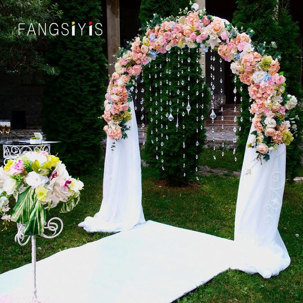 Decorações de Natal 10050cm DIY casamento flor arranjo de parede suprimentos seda rosa peônias artificial linha floral decoração casamento ferro arco pano de fundo 230919