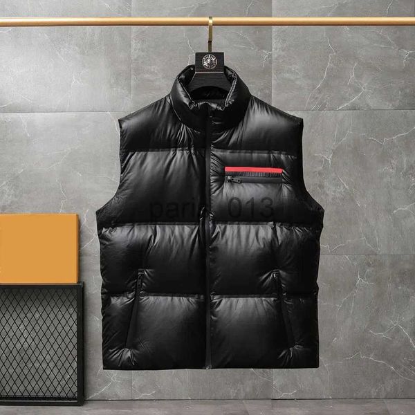 Piumino da uomo Designer P Home Gilet da uomo Etichetta rossa Lettere Colletto rialzato Premium Senza maniche Piumino d'anatra bianco Etichette complete Fabbrica di alta qualità x0921