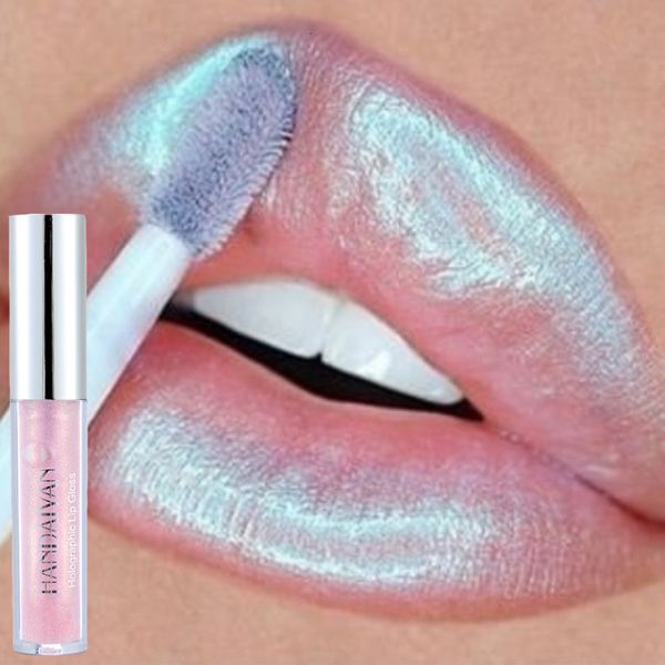 Batom 6 cores laser holográfico lip gloss líquido batom sereia pigmento duradouro brilho lipgloss impermeável metálico lábio maquiagem 230921