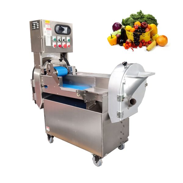 Kommerzielle Gemüseschneidemaschine Multifunktions-Zwiebelschneidemaschine Kohl-Chili-Lauch-Frühlingszwiebel-Würfelmaschine 1,1 kW