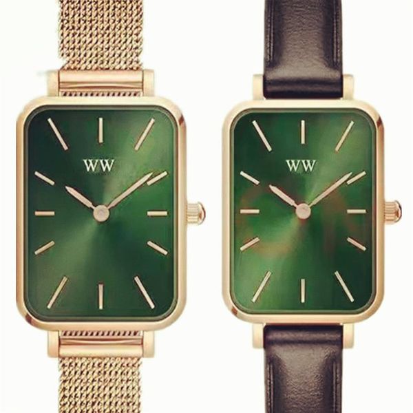 Классические улучшенные часы dww 3A 11, браслет из розового золота, пара, водонепроницаемые из нержавеющей стали, модные женские наручные часы, кварцевые часы watche276b