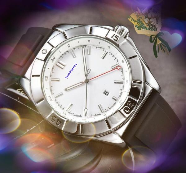 Лучший бренд Мужские часы Три булавки Дизайн циферблат Полнофункциональные часы Мода Кварцевый водонепроницаемый календарь Толщина резинового ремешка Спортивные часы Montre Femme Подарки