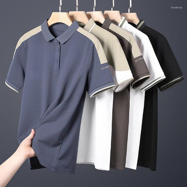 T-shirt Polo à manches courtes pour homme, vêtement d'été à revers fin, à demi-manches, décontracté, à la mode, pour papa