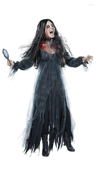 Thema Kostüm Halloween Märchen Hexe Uniform Untoten Festival Vampir Kleid Geisterbraut Cosplay Horror Weiblicher Langer Rock