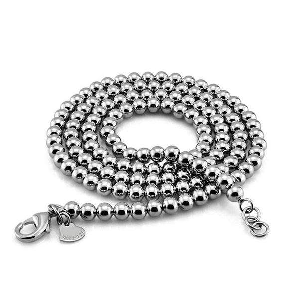 Ketting Mode-sieraden Voor Mannen Kralen Hanger Eenvoudige Solid 925 Sterling Zilver 5 Mm 66 Cm Charm Lange Chains213y