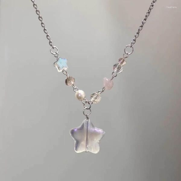 Colares de pingente de cristal colar contas neckwear moda pescoço jóias tendência presente para meninas mulheres usam f19d