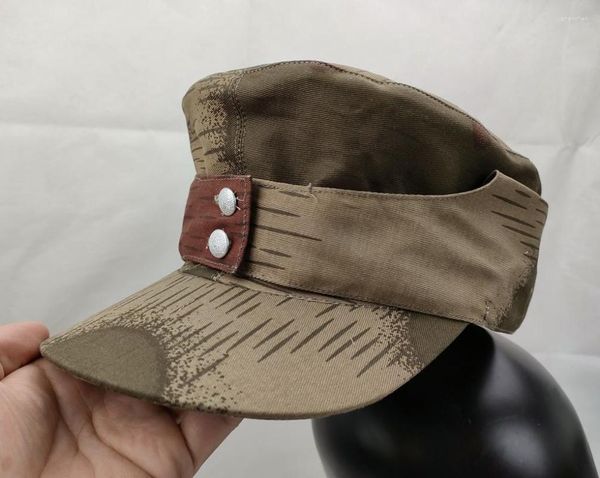 Berretti RIPRODUZIONE WWII CAMPO TEDESCO EM TANWATER Palude CAMOUFLAGE M43 CAPPELLO CAPPELLO Militare