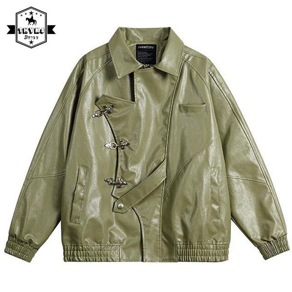 Giacca da uomo in pelle finta pelle scamosciata hip-hop da donna patchwork lettera ricamo bomber autunno cappotto da baseball moda coreana unisex 230921