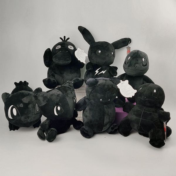 Atacado anime preto animais brinquedos de pelúcia 7 estilos jogos infantis batalha playmate plushie atividade da empresa presente promocional decoração do quarto