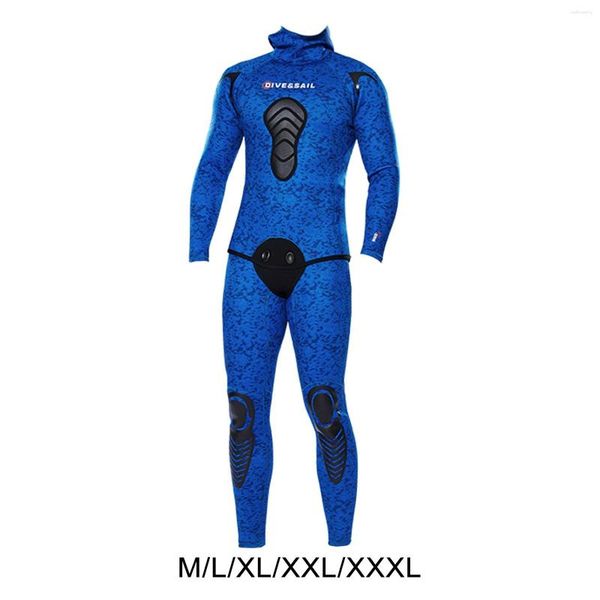 Kadın mayo tam wetsuit erkekler Spearfishing dalış takımını soğuk uzun kollu ıslak takım elbise için