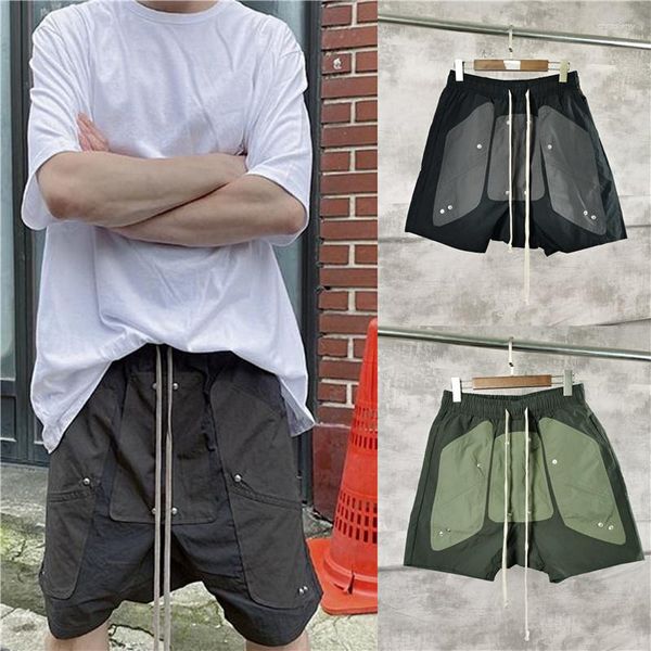 Shorts masculinos high street estilo industrial casual multi bolso roupas de trabalho qualidade e calças femininas moletom