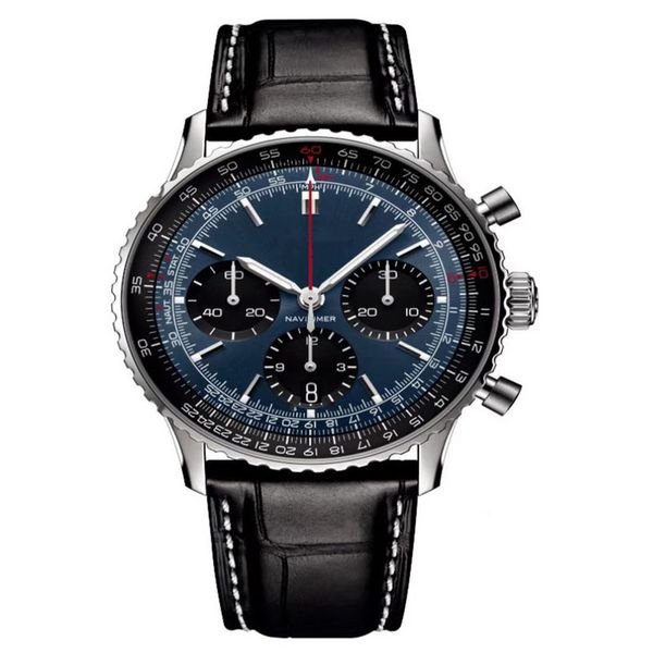 часы для мужчин Мужские автоматические механические часы 50 мм кожаный ремешок Синие черные сапфировые наручные часы Супер светящиеся montre de luxe montre orologio Новый заказ