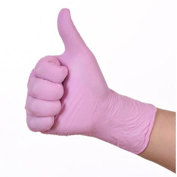 Einweg-Dingqing-Rosa-Gummi-Latex-Handschuhe, Dental-Schönheits-Catering, ölbeständige experimentelle Lebensmittelhandschuhe, säure- und alkalibeständig 2233R