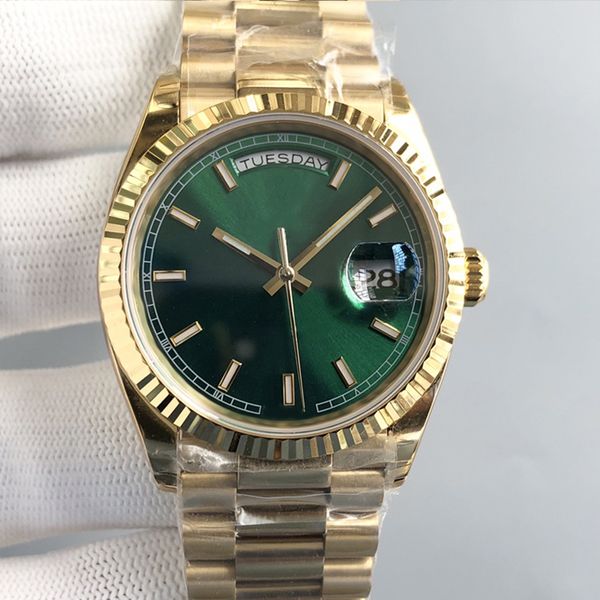 Luxusdesigner Männer Watch Green Dial mit Diamond 36 mm/40 mm automatische mechanische Bewegung Mode Casual Women's Watch Montre de Luxe Dhgate Geschenkfabrik Uhr