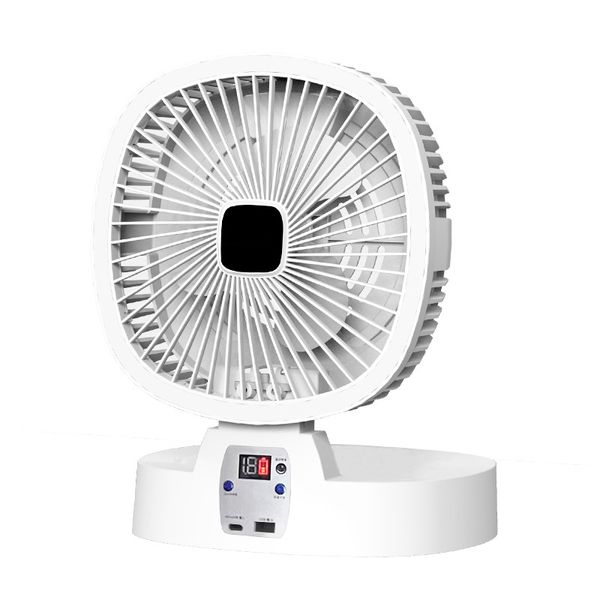 Ventilatore da campeggio esterno portatile Ricarica solare multifunzionale Ventilatore pieghevole Ventilatore elettrico di tipo C Luce notturna a LED Power Bank