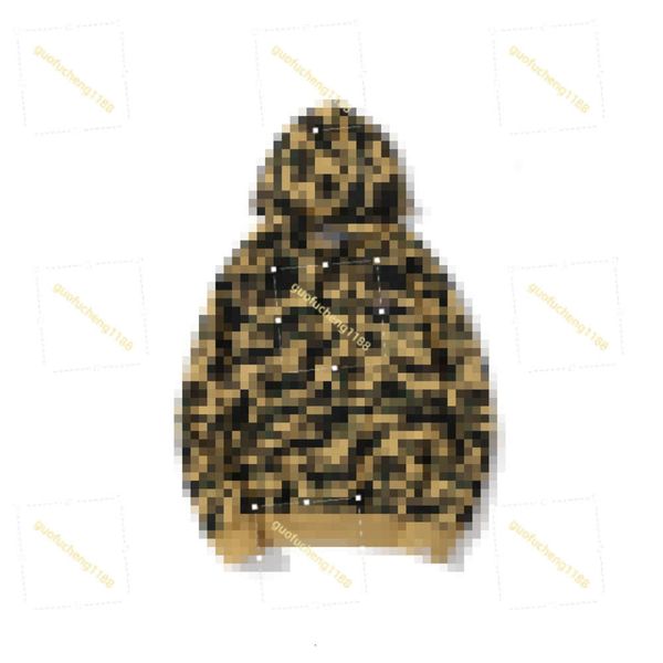 BAPE/A/Bathing Suéter masculino com capuz e manga comprida de algodão camuflado