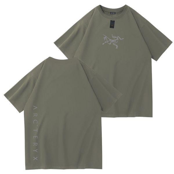 t-shirt da uomo firmata tshirt tee camicie da allenamento per uomo magliette oversize tees t-shirt 100% cotone magliette vintage manica corta Army Green L6