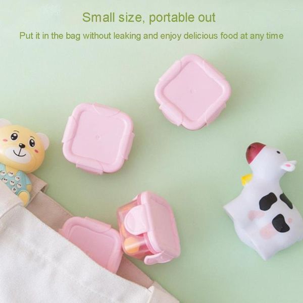 Bottiglie di stoccaggio Sigillo Portatile Conveniente A prova di perdite Facile da pulire Durevole Sigillabile Scatola per snack per bambini Mini contenitore per alimenti sigillato addensato Sicuro