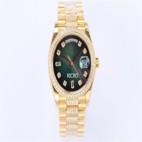 Relógio feminino mais vendido da fábrica EW 36mm linha intermediária anel de diamante 2836 movimento mecânico espelho de safira moda casual spor247t