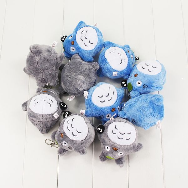 Bambole di peluche 10 pz / lotto 10 cm Totoro Portachiavi Pendenti Il mio vicino Totoro Miyazaki Hayao Totoro con polvere di fata Peluche 230921