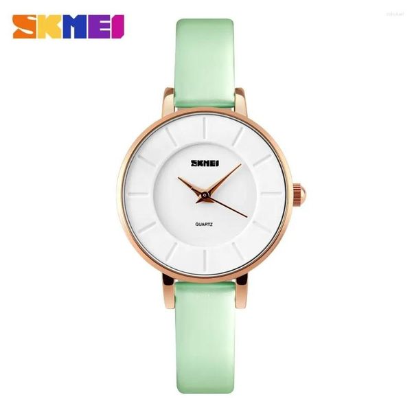 Orologi da polso SKMEI 1178 Orologio da polso femminile casual in acciaio inossidabile Relogio Feminino Orologio da donna al quarzo di lusso Cinturino sottile Moda Donna