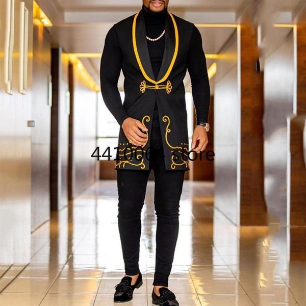 Abbigliamento etnico Moda 2021 Uomo Africa Gilet Abiti africani Hip Hop Blazer senza maniche Abito casual Robe Africaine290A