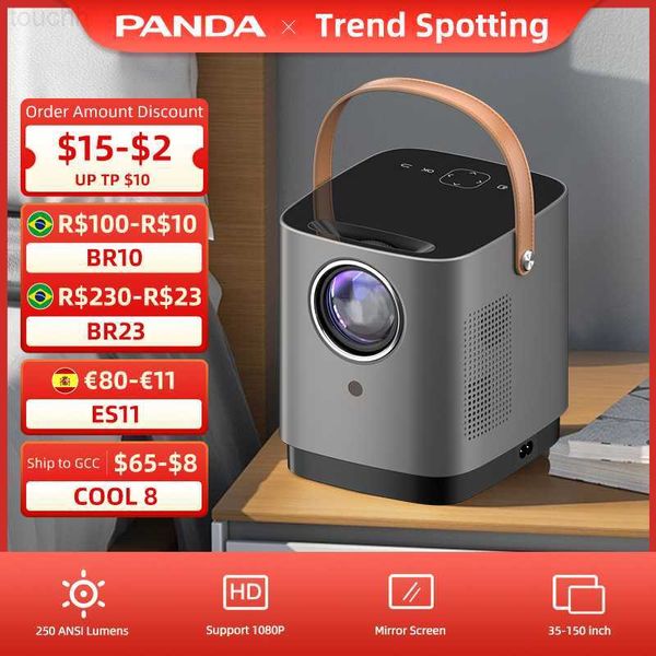 Projetores Panda RD-853 Portátil Mini Projetor WiFi Projetor Suporte 1080P Home Theater Video LED Beam Projector L230923