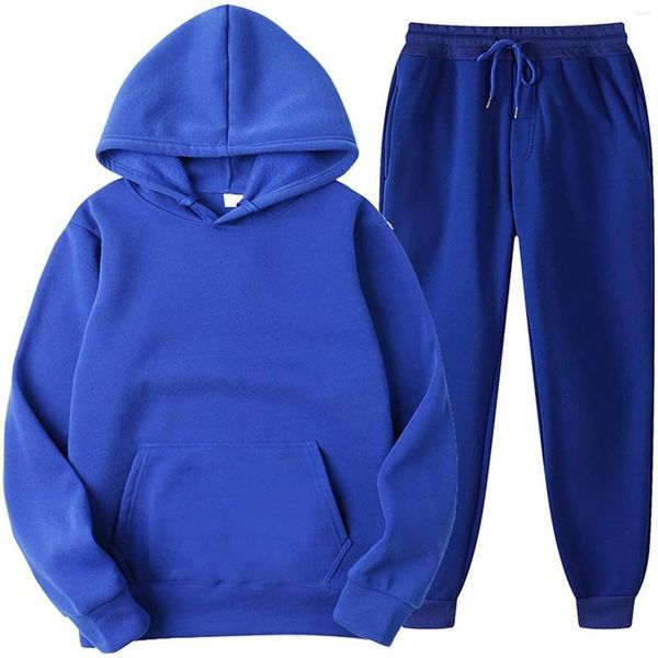 Homens Tracksuits Mens Outfits Com Capuz Sports Tracksuit Unissex Two-Peça Running Set Manga Longa Pulôver Hoodies Moletom Sweatpants