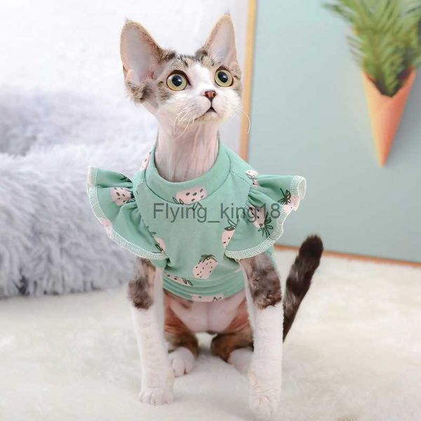 Katzenkostüme Luxus Sphynx Katzenkleidung Sommer Hundekostüm für haarlose Katzen Kleidung Kleine französische Bulldogge Welpenkostüm Kätzchen Weste HKD230921