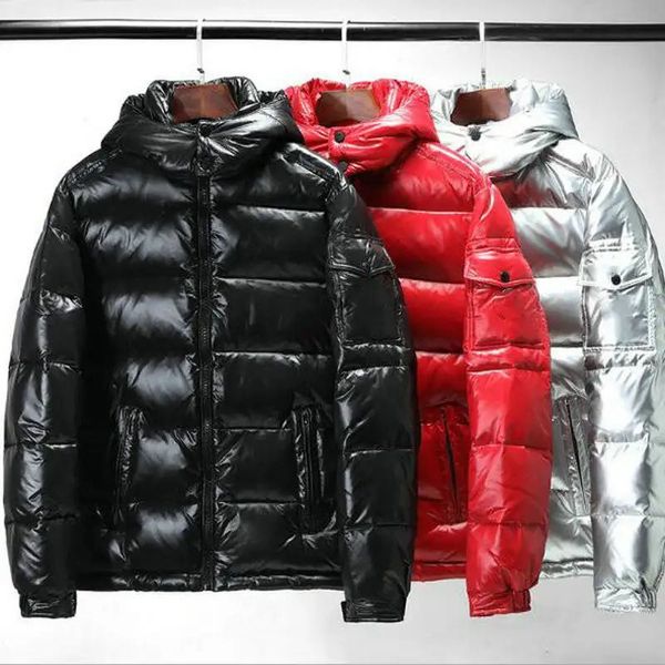 Plus size homens parkas jaquetas puffer bolha acolchoado roupas sólido destacável chapéu quente preto à prova dwaterproof água jaquetas homem para baixo casacos