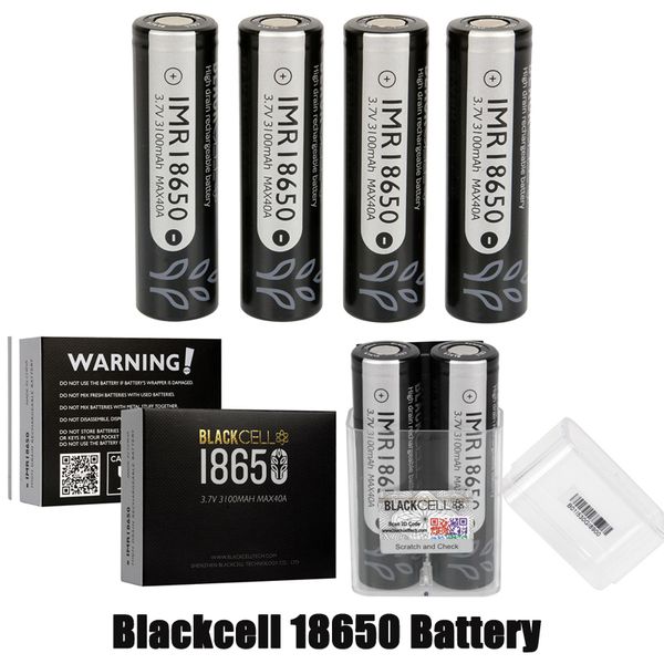 Original BlackCell IMR 18650 Li-Ionen-Akku 3100 mAh 40 A 3,7 V Rot Gelb Blau 3000 mAh wiederaufladbare IMR18650 Black Cell Lithium-Batterien mit hohem Stromverbrauch