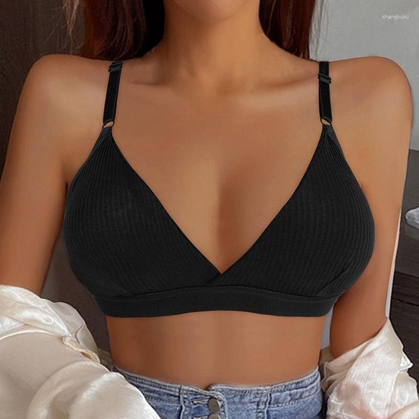 Canottiere Canotte Ragazze Triangolo Coppa Estate Sottile Senza Anello in Acciaio Reggiseno Studentessa Petto Piccolo Grande Tubo Top Biancheria Intima Gilet