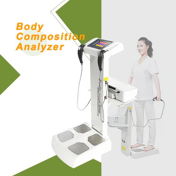 Balança de peso fitness inteligente humano corpo inteiro analisador de composição de saúde dispositivo análise de bioimpedância controle de peso analisador de gordura máquina bmi com impressora