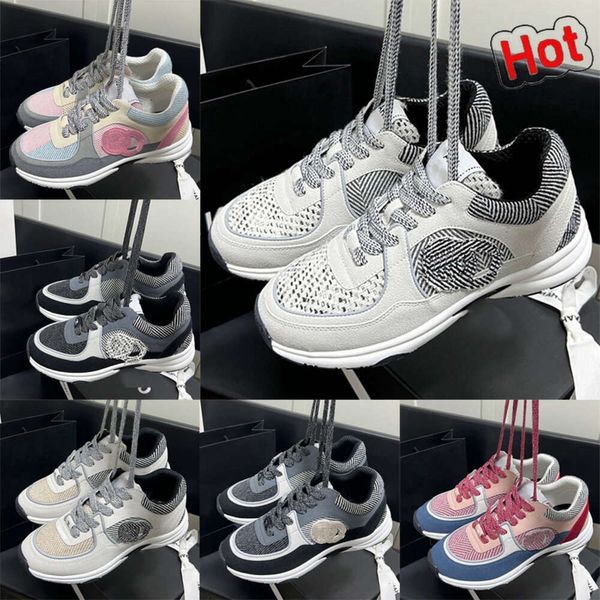 Channel Hoe Männer Frauen Hoe Deigner Fahion Luxus Sneaker Schwarz Weiß Panda Hoe Caual Muffin Plattform Luxus Kalbsleder Patchwork Oblique Neues Leder