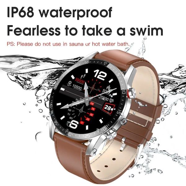 Neue L13 Smart Uhr Männer IP68 Wasserdichte EKG PPG Bluetooth Anruf Blutdruck Herz Rate Fitness Tracker Sport Smartwatch