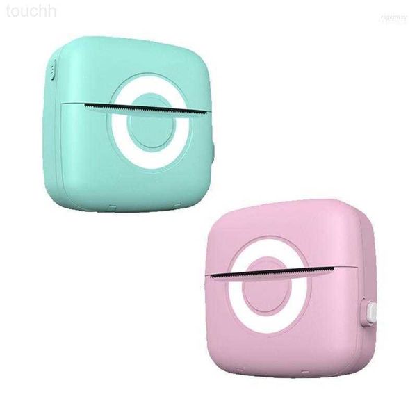 Drucker Drucker 1 Set Thermodrucker Tragbare Mini Bluetooth Wireless Pocket Mobile mit einer Rolle Papier für Po Label Memo Roge22 L230921