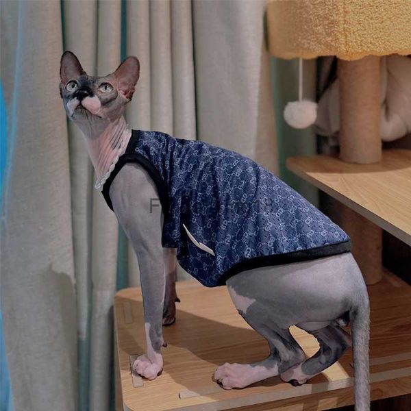 Costumi per gatti Vestiti per gatti Sphynx Bretelle leggere e traspiranti Pigiama per gatti senza peli Tuta Gilet per Cappotto per animali Sfinge per capispalla estivi HKD230921